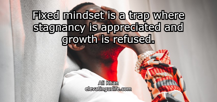 fixed mindset is a trap where stagnancy is appreciated and growth is refused.